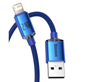 Baseus Crystal Shine Series USB-A - Lightning 2,4A 1,2m niebieski - 1295802 - zdjęcie 3